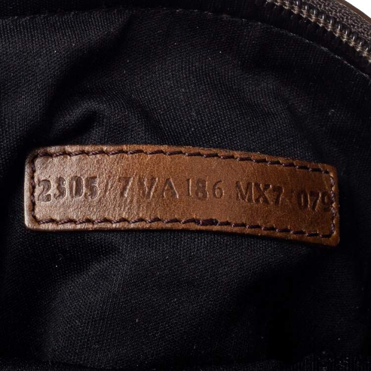 Pre Owned Fendi Tobacco Zucca Canvas Flat Messenger Bag