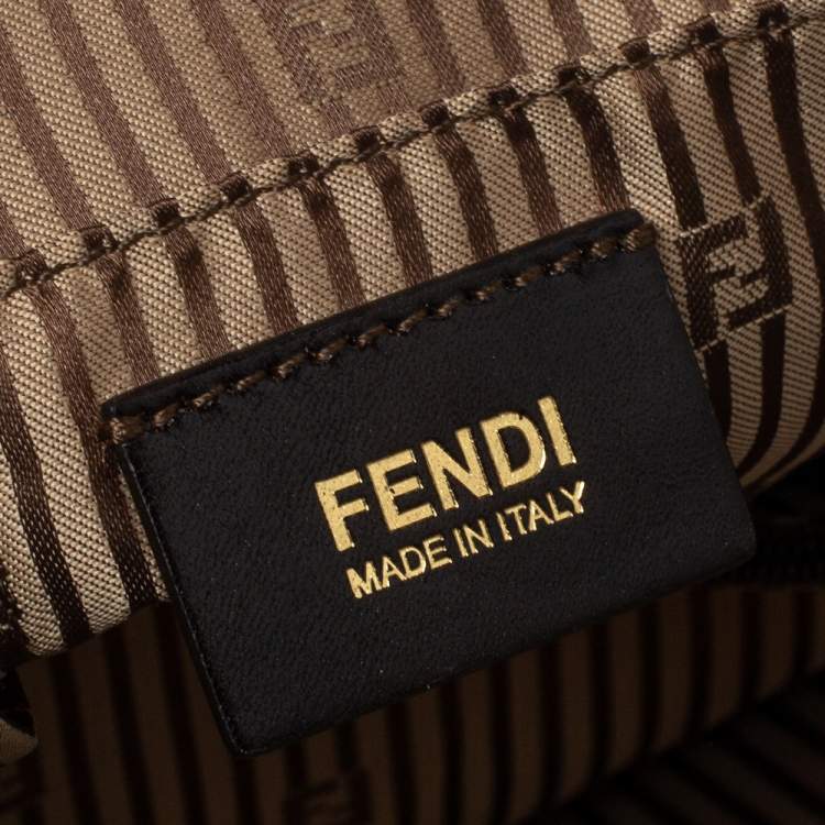 Pre Owned Fendi Multicolor Snakeskin Chameleon Satchel 