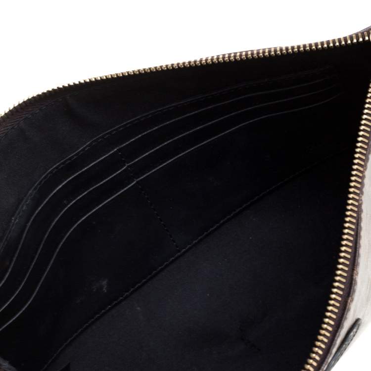 Pre Owned Fendi Coated Canvas FFreedom Pouch Bag