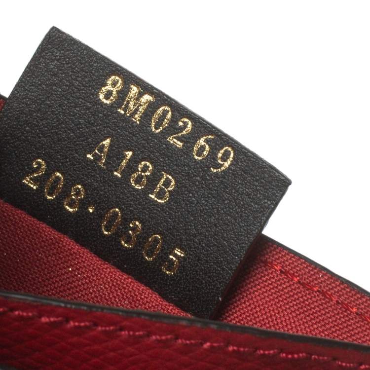 Pre Owned Fendi Red Leather F is Fendi Card Holder