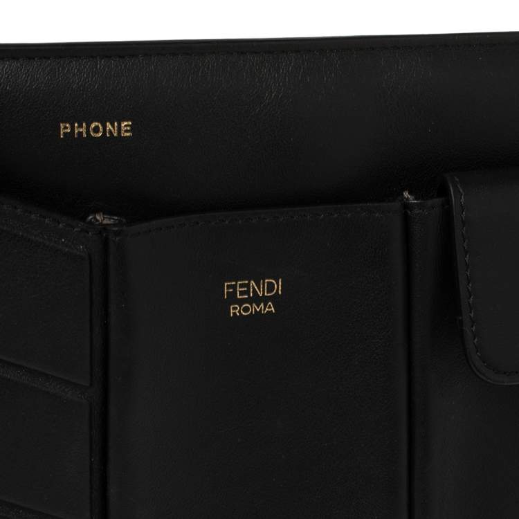 Pre Owned Fendi Black Leather Belt Bag