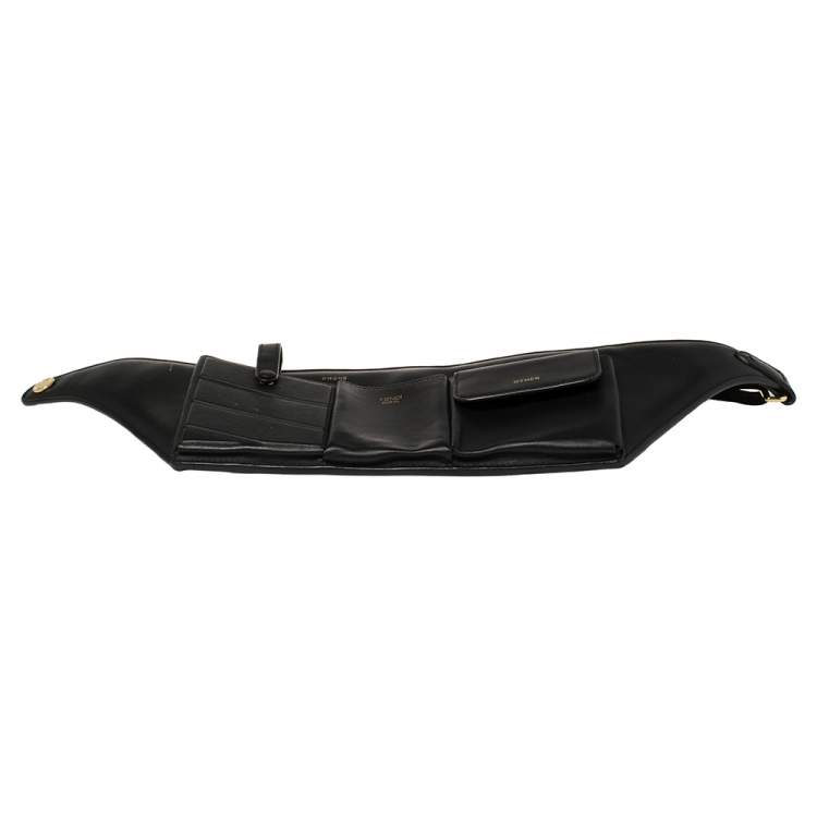 Pre Owned Fendi Black Leather Belt Bag