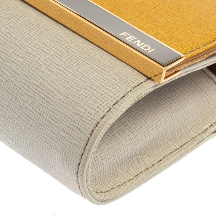 مملوكة مسبقًا Fendi Multicolor Leather Rush Wristlet Clutch