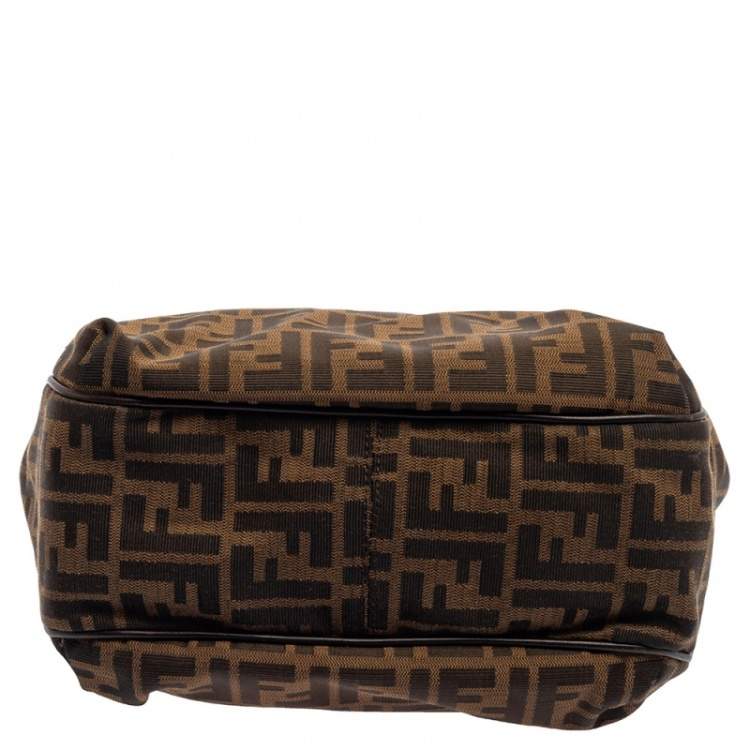 Pre Owned Fendi Tobacco Zucca Canvas and Leather Chef Shopper Tote