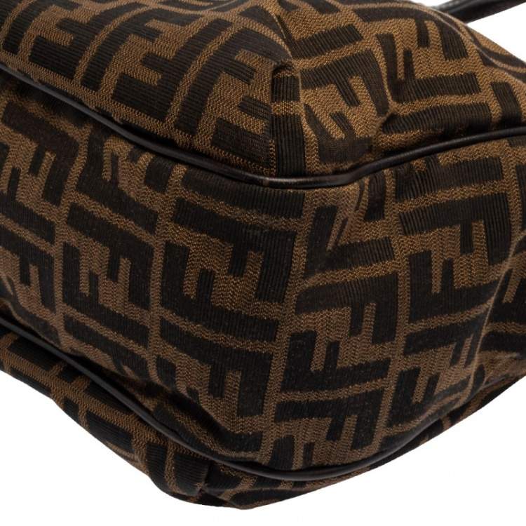 Pre Owned Fendi Tobacco Zucca Canvas and Leather Chef Shopper Tote