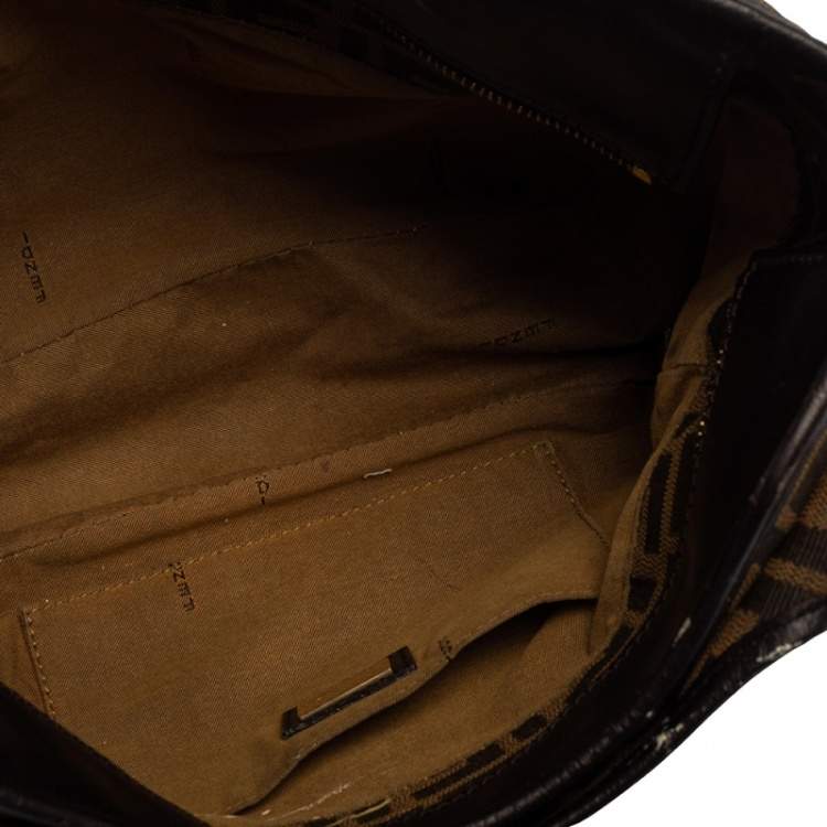 Pre Owned Fendi Tobacco Zucca Canvas and Leather Chef Shopper Tote