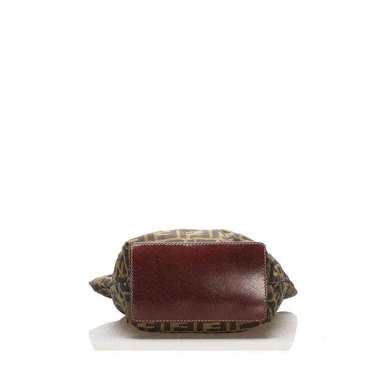 Pre Owned Fendi Brown Zucca Canvas Tote Bag