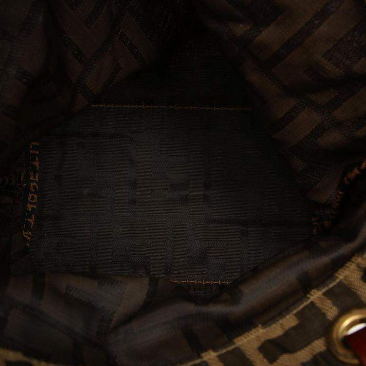 Pre Owned Fendi Brown Zucca Canvas Tote Bag