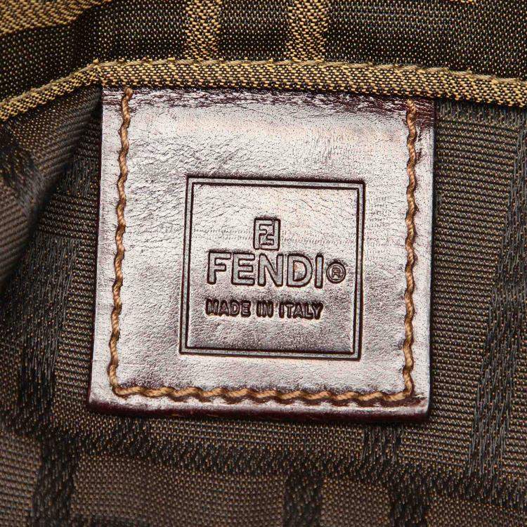 Pre Owned Fendi Brown Zucca Canvas Tote Bag
