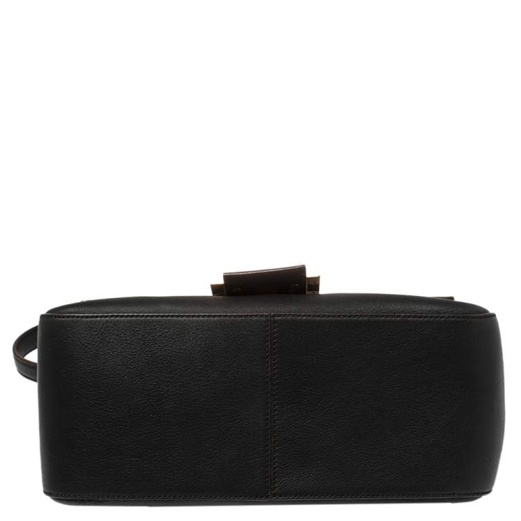 Pre Owned Fendi Black Leather Mama Forever Shoulder Bag