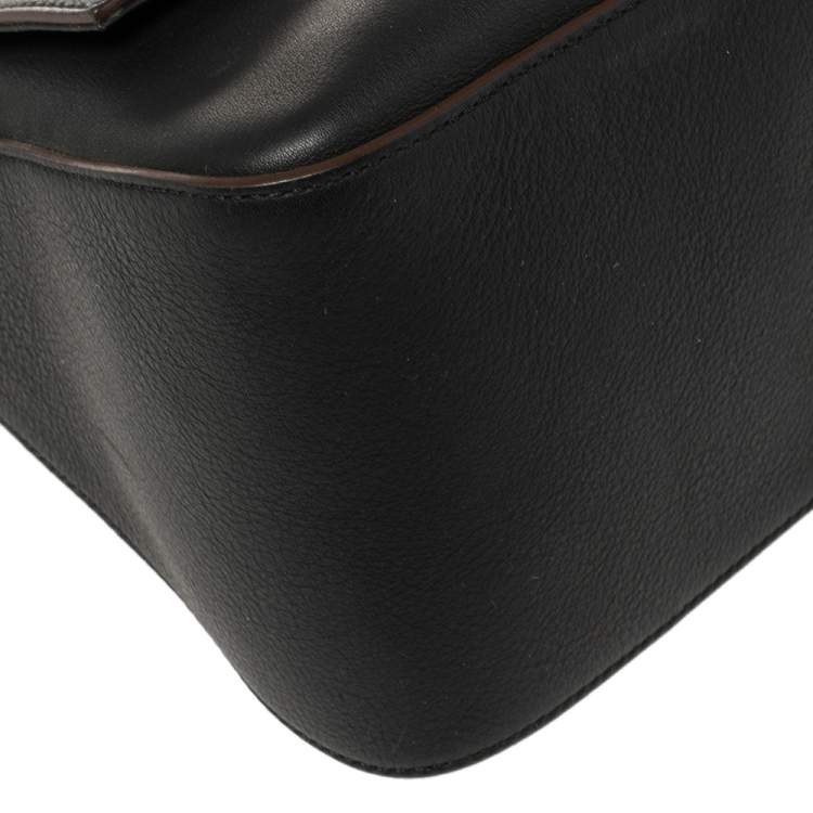 Pre Owned Fendi Black Leather Mama Forever Shoulder Bag