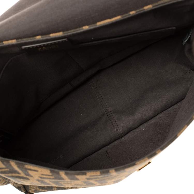 Pre Owned Fendi Tobacco Zucca Canvas Messenger Bag