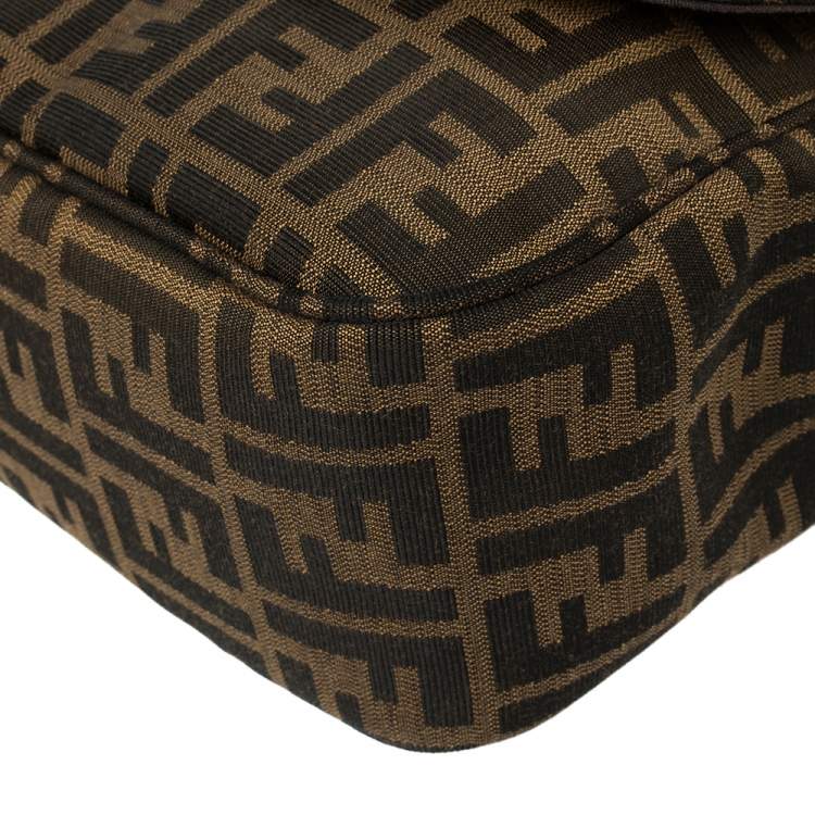 Pre Owned Fendi Tobacco Zucca Canvas Messenger Bag