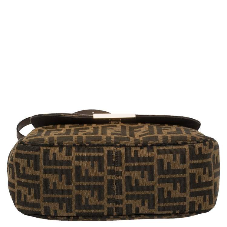 Pre Owned Fendi Tobacco Zucca Canvas Messenger Bag