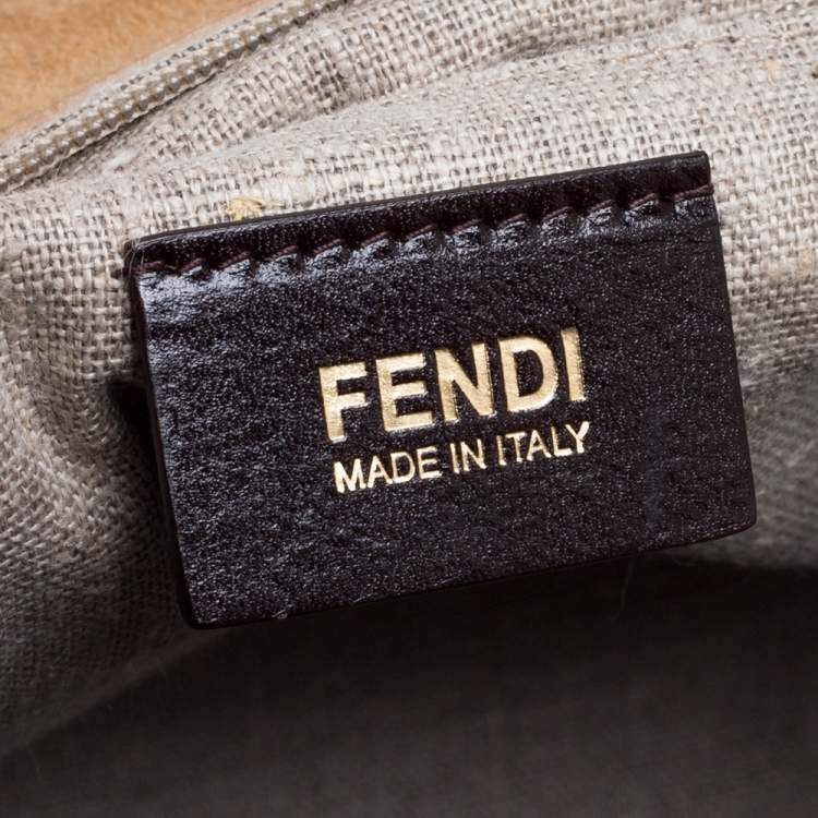 Pre Owned Fendi Black/Brown Leather Silvana Top Handle Bag