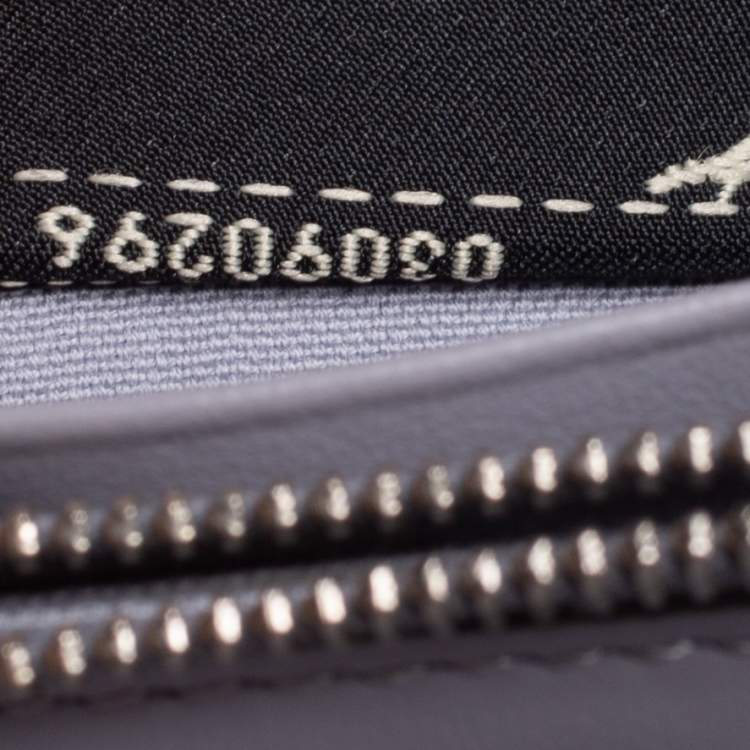 Pre Owned Fendi Gey Leather Studded Wallet On Chain