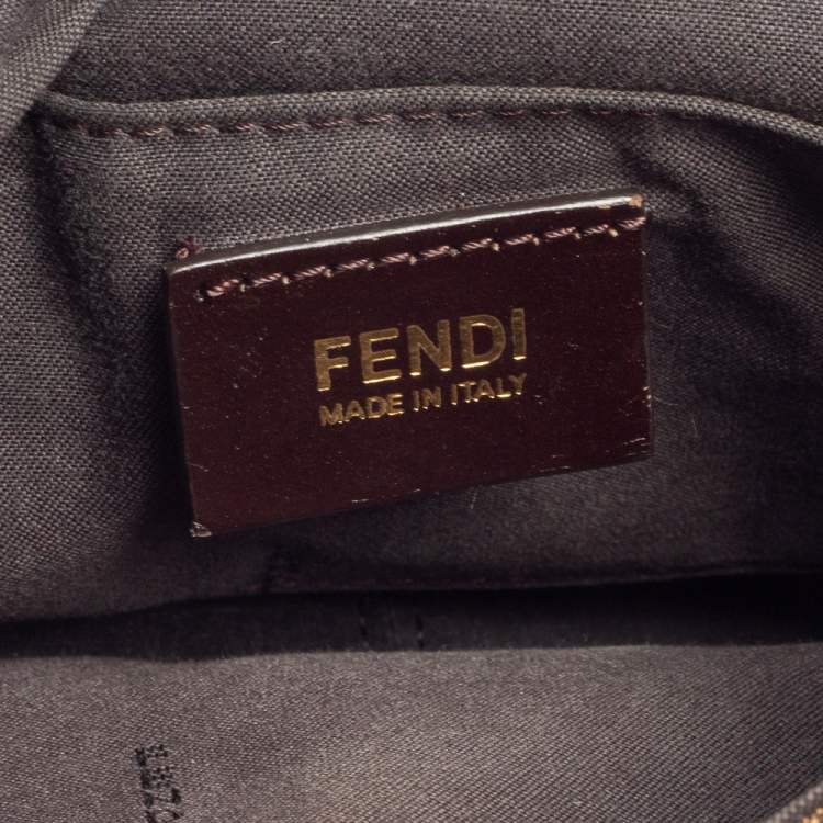 Pre Owned Fendi Tobacco Zucca Canvas Crossbody Bag