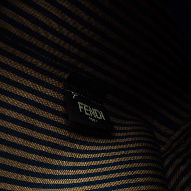 Pre Owned Fendi Tobacco Zucca Coated Canvas Small Roll Shopper Tote