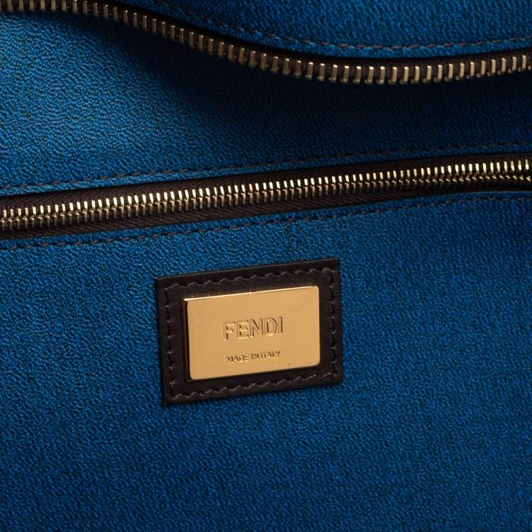 Pre Owned Fendi Tobacco Zucca Coated Canvas Small Roll Shopper Tote