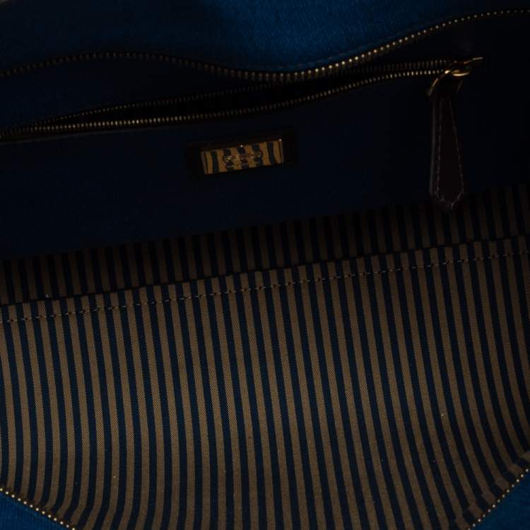 Pre Owned Fendi Tobacco Zucca Coated Canvas Small Roll Shopper Tote