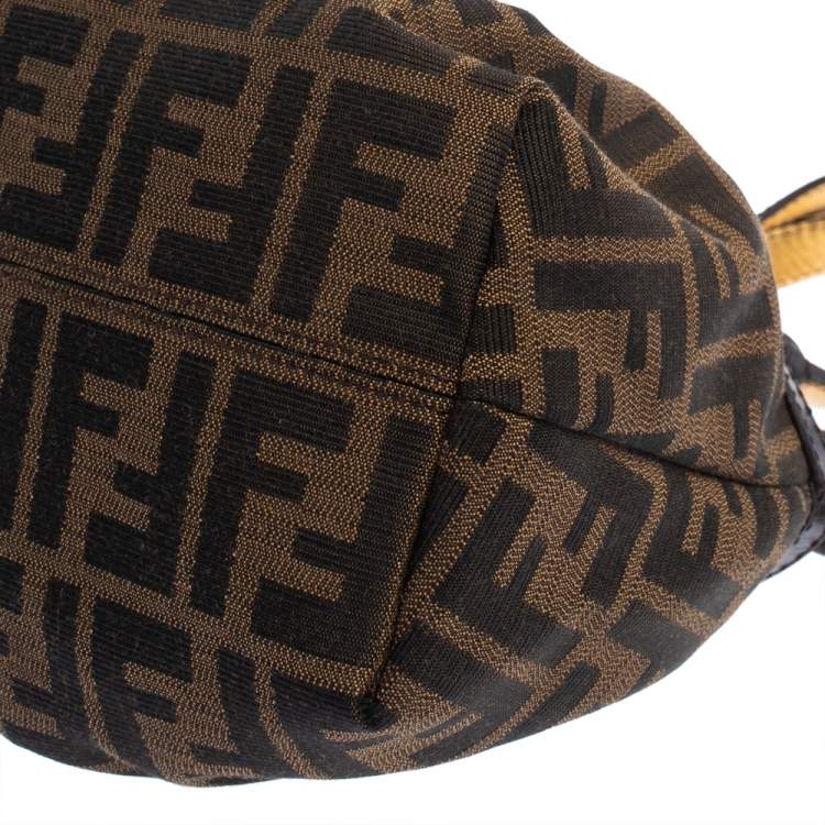 Pre Owned Fendi Tobacco Zucca Canvas Mini Chef Star Studded Tote