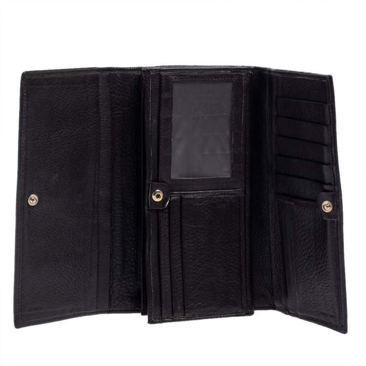 مملوكة مسبقًا Fendi Tobacco Zucca Canvas and Leather Continental Flap Wallet