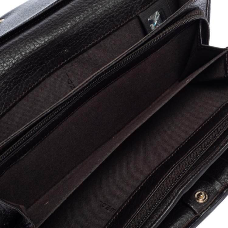 مملوكة مسبقًا Fendi Tobacco Zucca Canvas and Leather Continental Flap Wallet