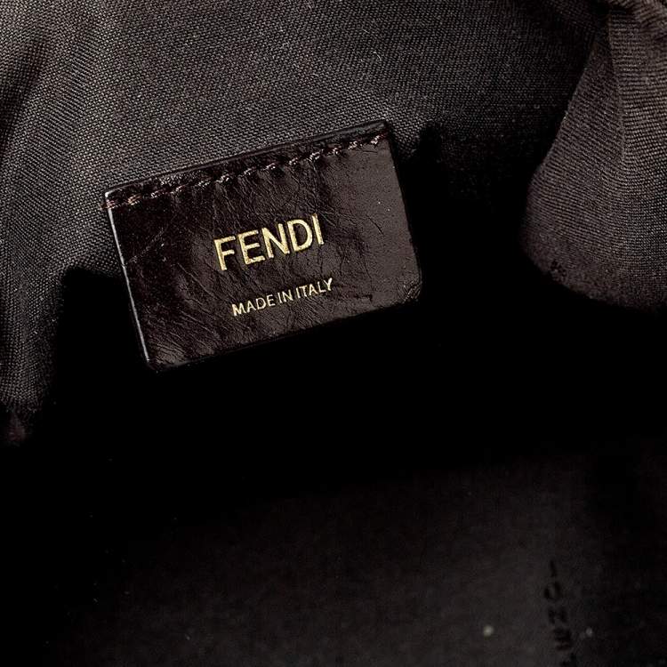 Pre Owned Fendi Tobacco Zucca Canvas and Leather Tote