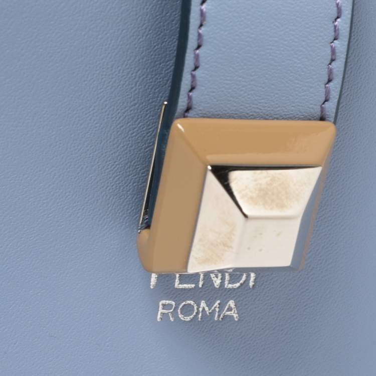 Pre Owned Fendi Lavender Leather Single Stud Multiple Card Holder