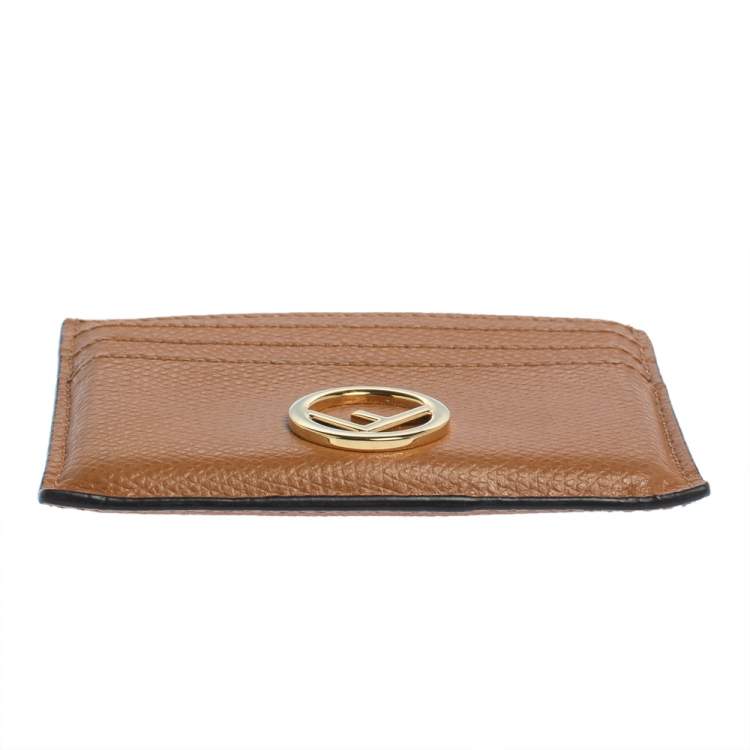 Pre Owned Fendi Brown Leather F is Fendi Card Holder