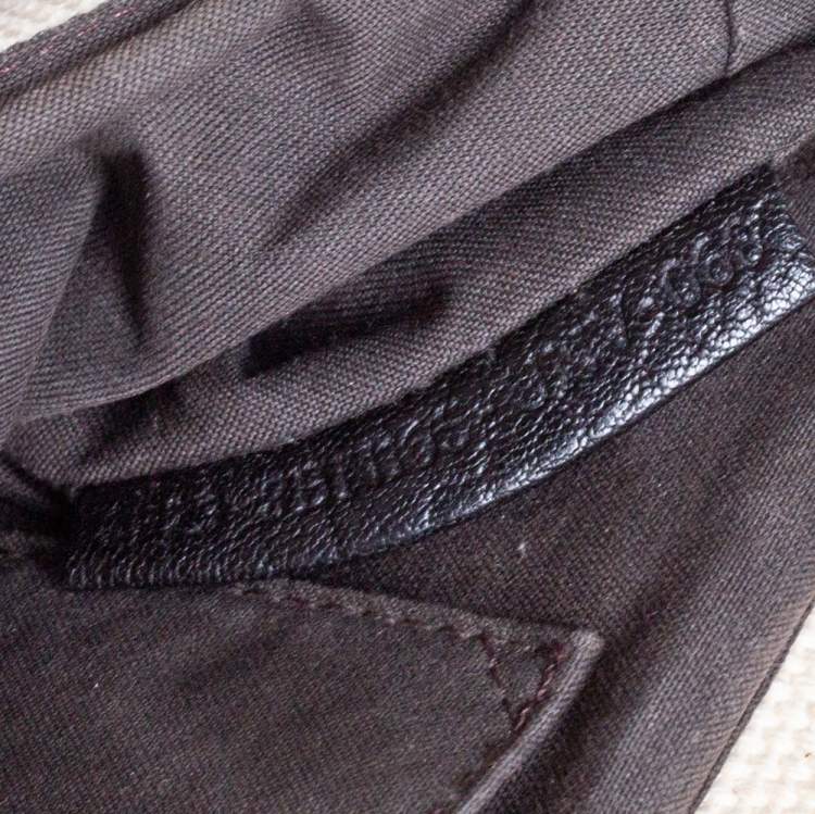 Pre Owned Fendi Black Canvas and Patent Leather B Shoulder Bag