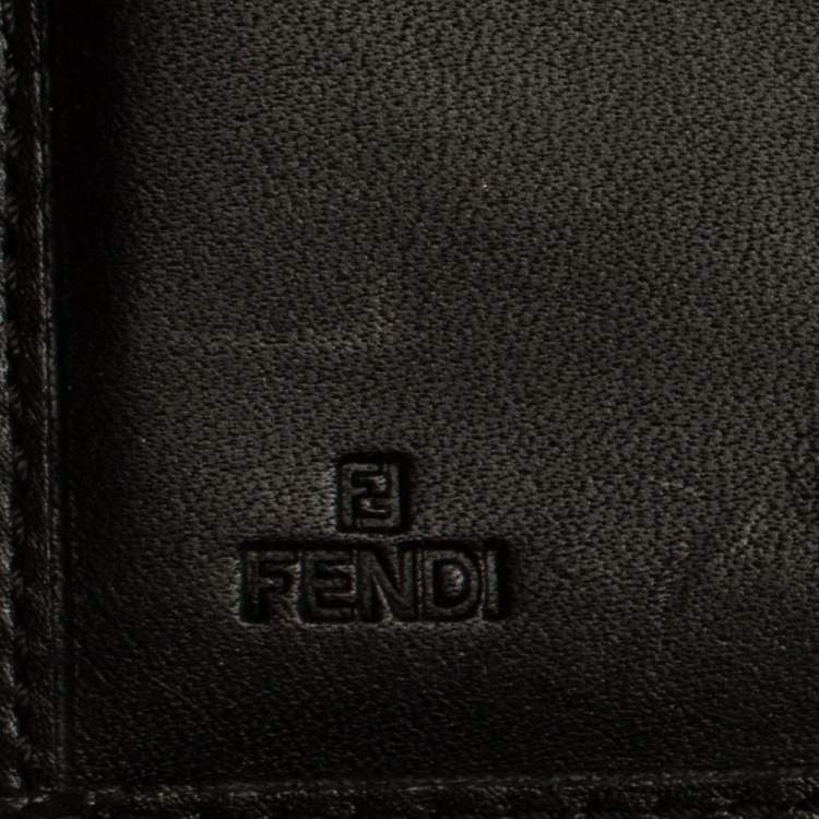 مملوكة مسبقًا Fendi Black Leather FF Flap Continental Wallet