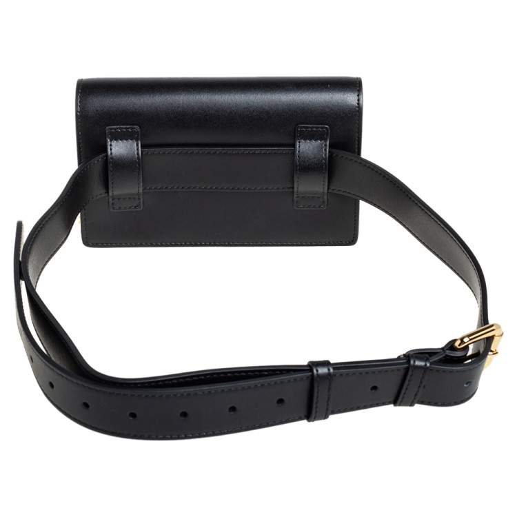 Pre Owned Fendi Black Leather Kan I Belt Bag