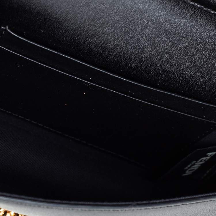 Pre Owned Fendi Black Leather Kan I Belt Bag