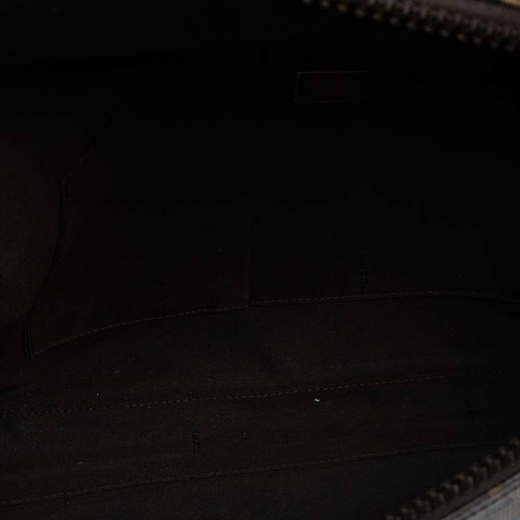 Pre Owned Fendi Tobacco Zucca Coated Canvas Briefcase 