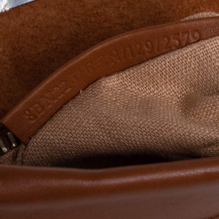 Pre Owned Fendi Brown Leather Peekaboo Top Handle Bag