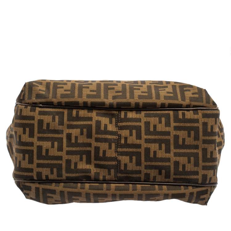 Pre Owned Fendi Tobacco Zucca Canvas and Leather Chef Shopper Tote