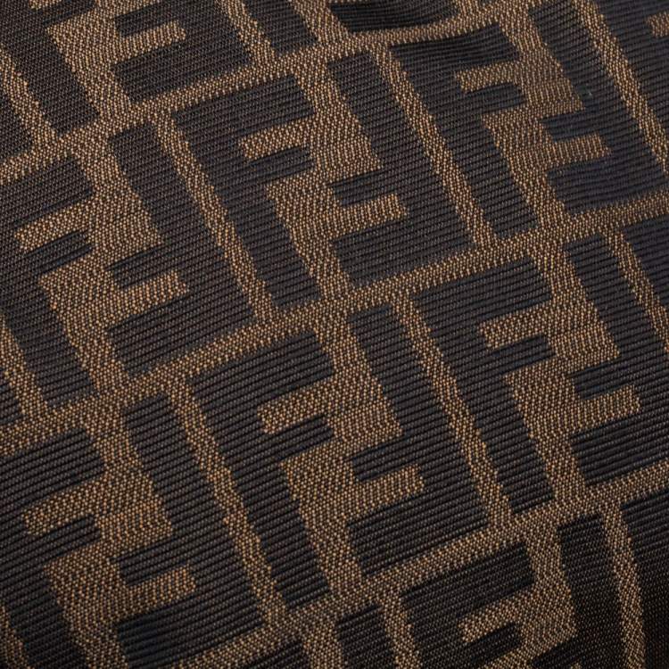 مملوكة مسبقًا Fendi Tobacco Zucca Canvas and Leather Chef Chain Link Hobo
