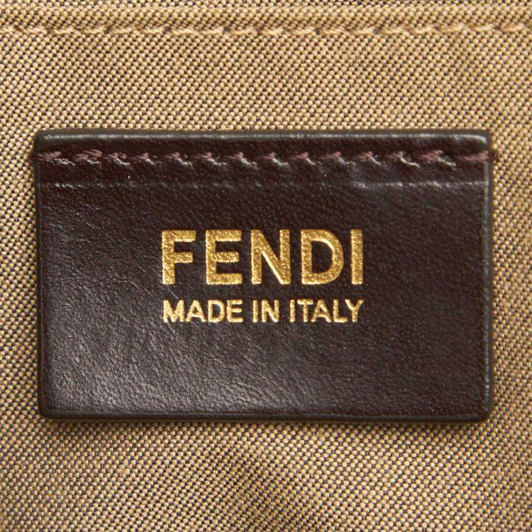 Pre Owned Fendi Pink/Light Pink Leather Chameleon Shoulder Bag