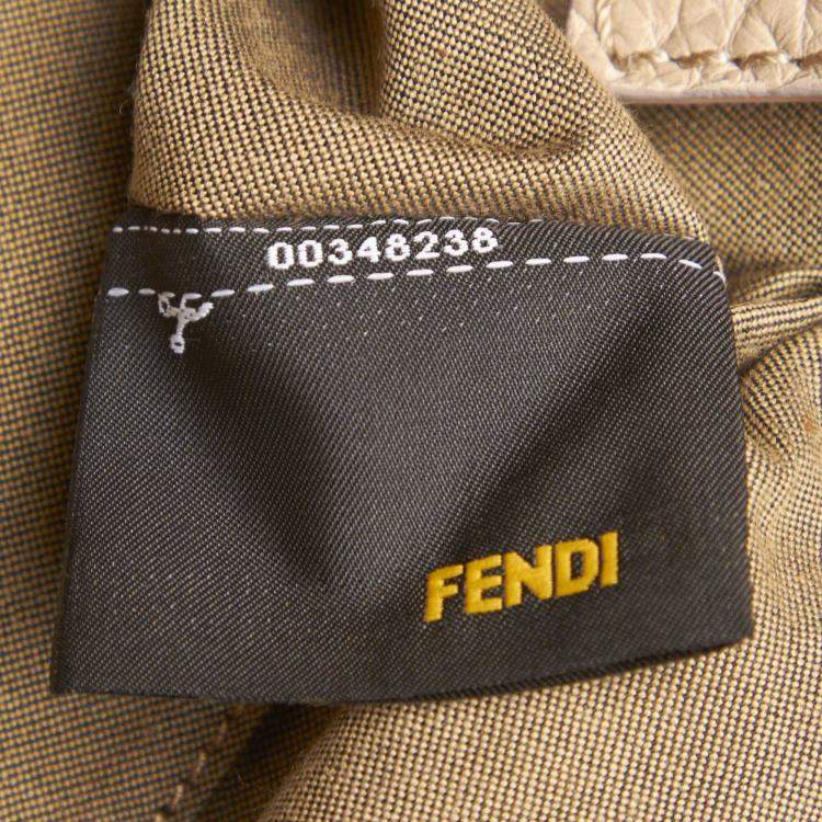 Pre Owned Fendi Pink/Light Pink Leather Chameleon Shoulder Bag