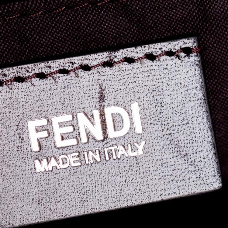 Pre Owned Fendi Tobacco Zucca Canvas Slim Waist Belt Bag