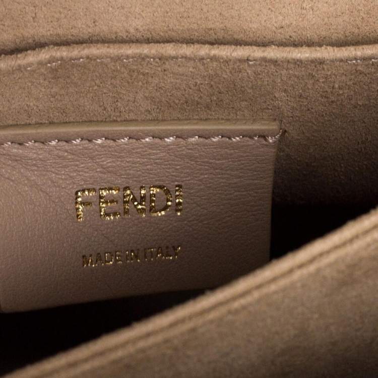 Pre Owned Fendi Multicolor Leather Fila Logo Mania Kan I Top Handle Bag