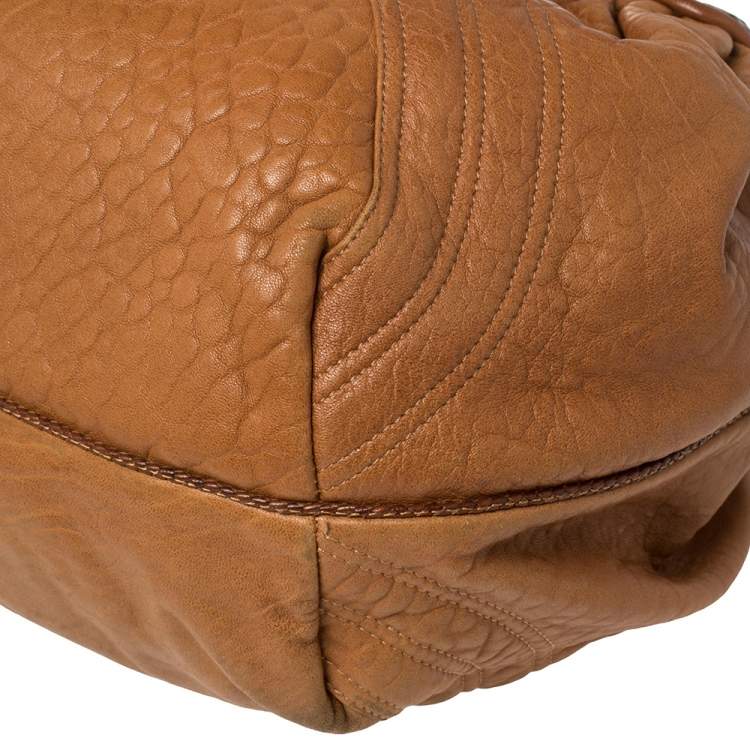 Pre Owned Fendi Tan/Brown Nappa Leather Spy Hobo