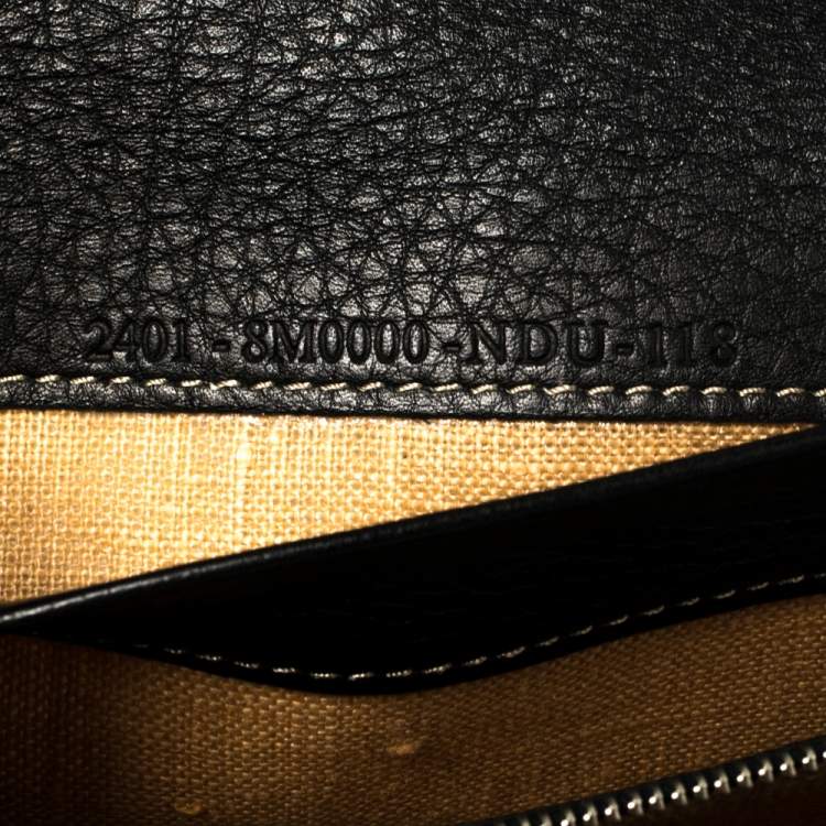مملوكة مسبقًا Fendi Black Selleria Leather Continental Wallet