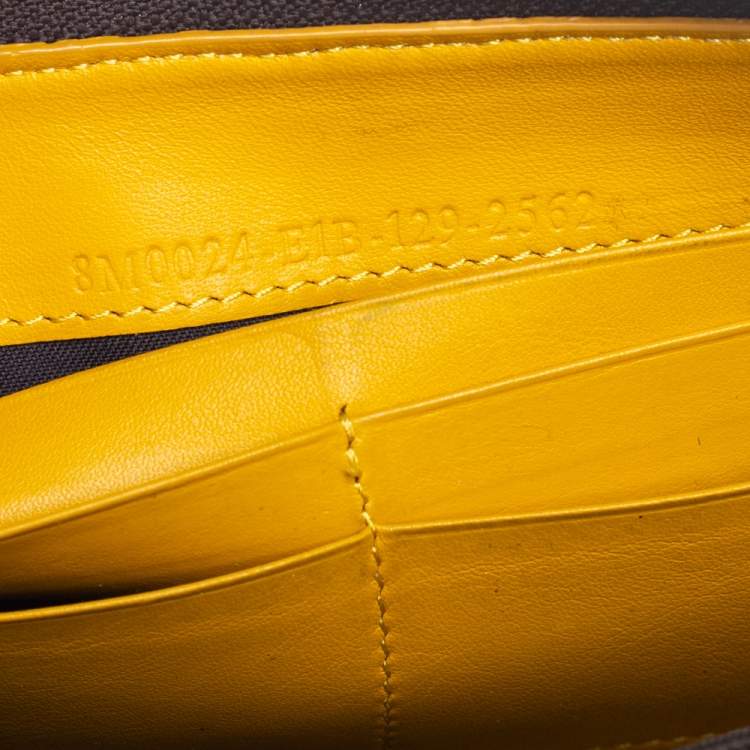 Pre Owned Fendi Multicolor Zucchino Coated Canvas Zip Around Wallet 