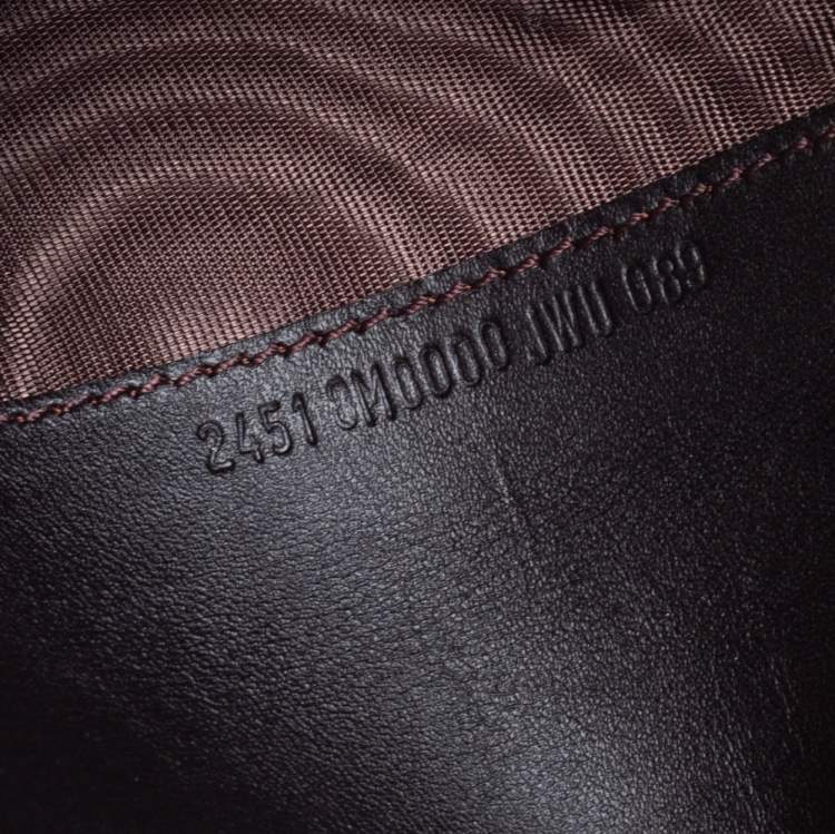 Pre Owned Fendi Tobacco Zucca Canvas and Leather Flap Continental Wallet