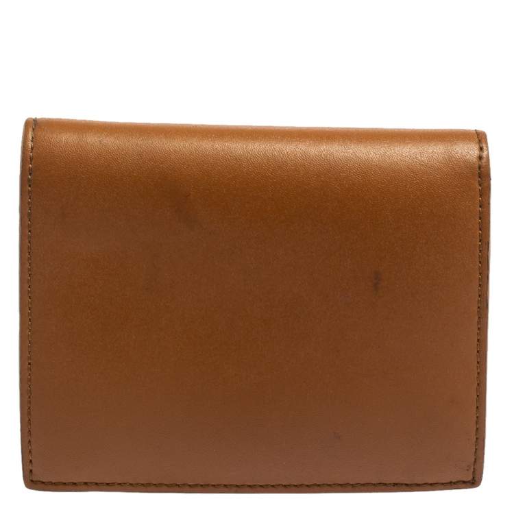 Pre Owned Fendi Brown Leather By The Way Bifold Wallet