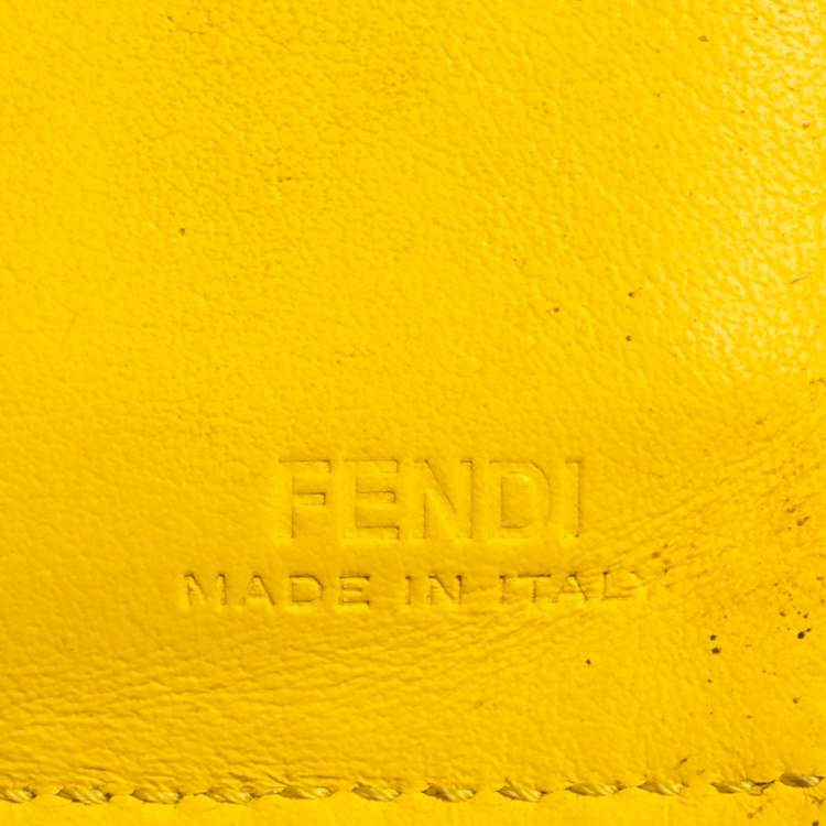 Pre Owned Fendi Brown Leather By The Way Bifold Wallet