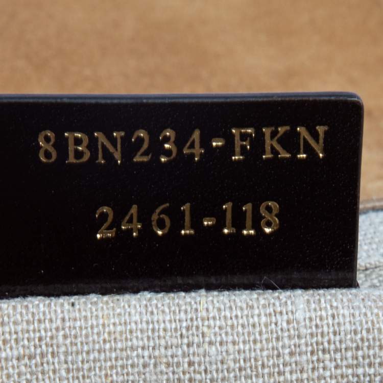 Pre Owned Fendi Multicolor Stripe Canvas and Leather Silvana Top Handle Bag