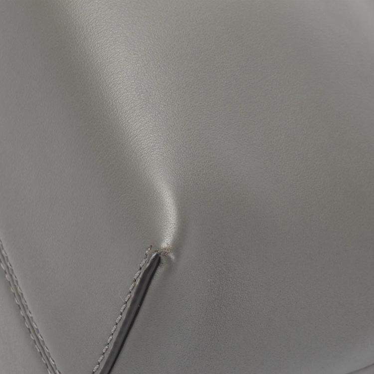 Pre Owned Fendi Grey Leather By The Way Satchel Bag
